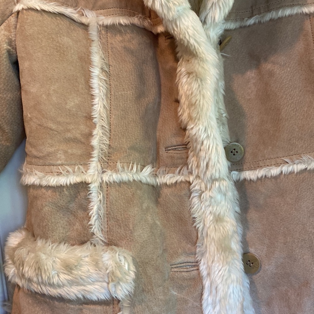 Steve Madden Faux shearling leather coat size L - Picture 2 of 8
